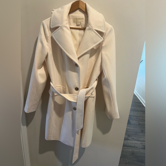 Michael Kors Hooded Belted Walker Coat - Picture 1 of 12